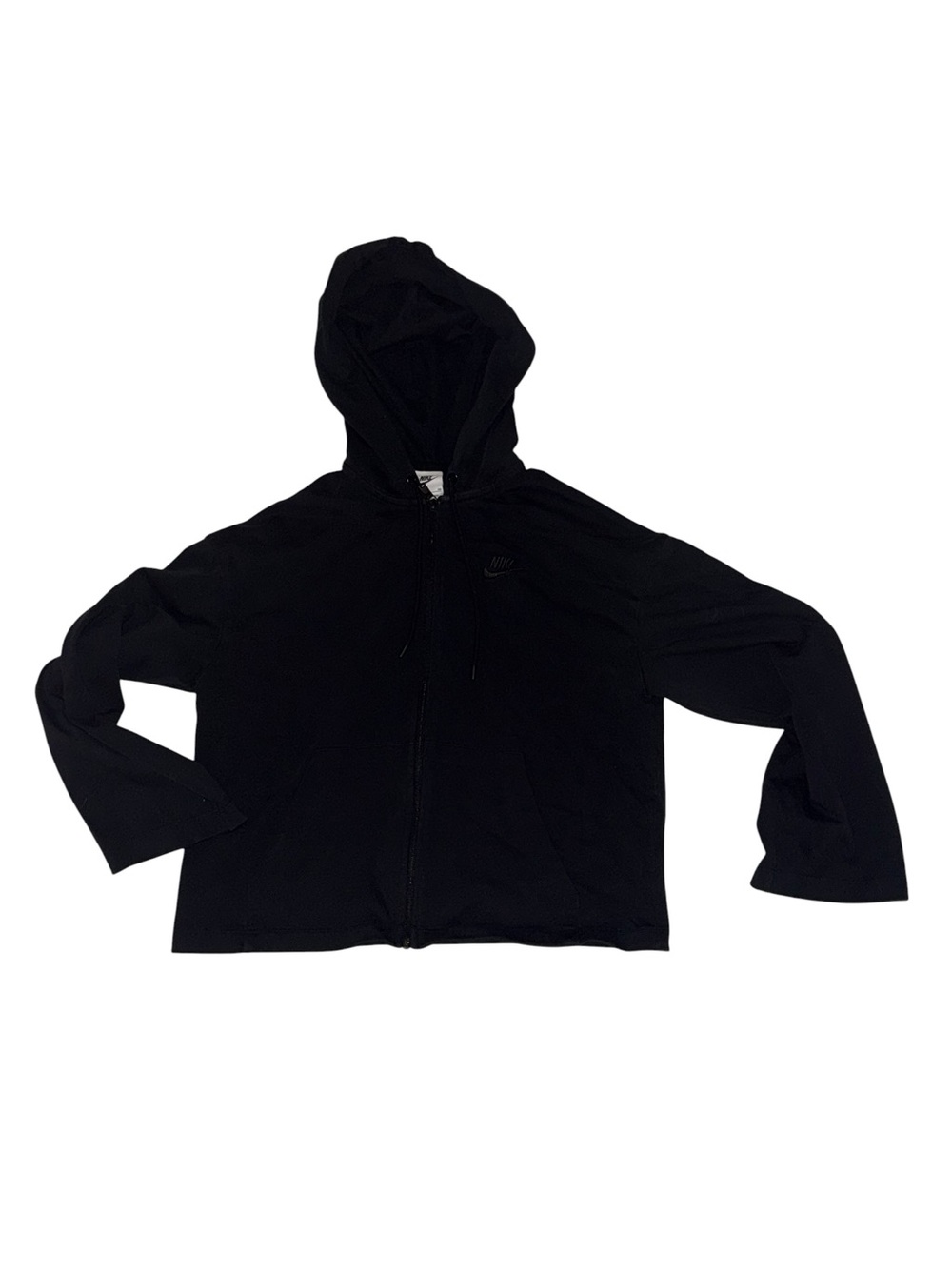 Nike Black Pullover Hoodie with Drawcords
